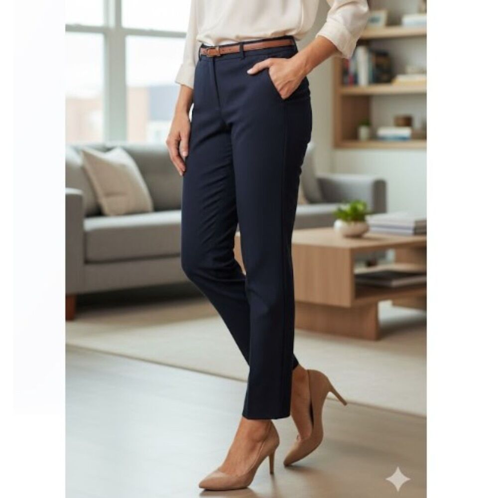 Hana San Pants NWT Black Trousers Slacks Retail $179 Womens Size 38 / US S